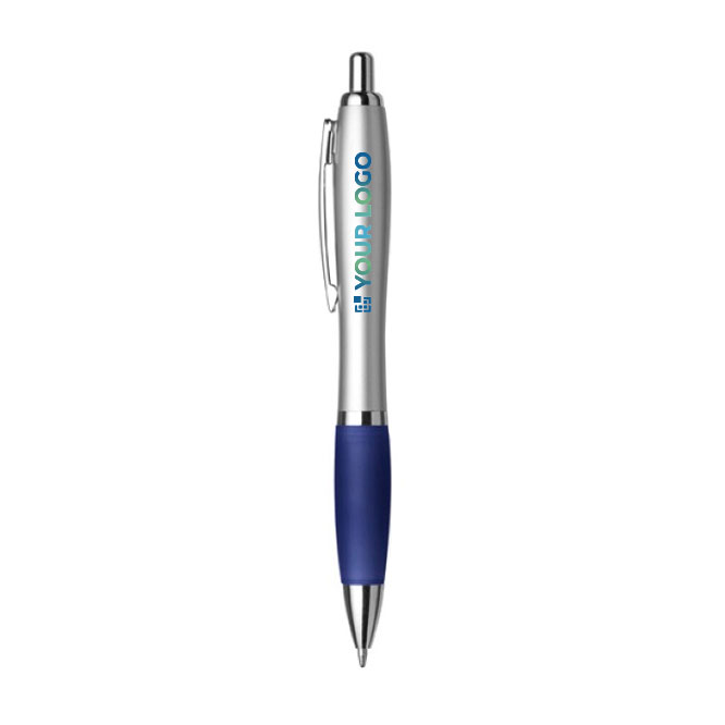 Kugelschreiber Silver&Color | Blaue Tinte Ansicht mit Druckbereich