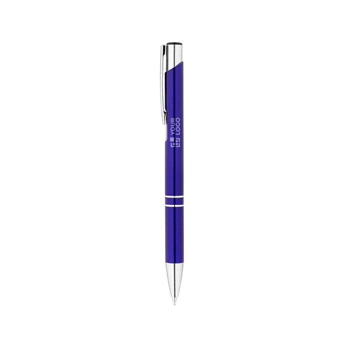 Kugelschreiber Aster Recycled | Blaue Tinte Ansicht mit Druckbereich