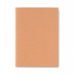 Recycelter Notizblock mit Kartoncover A6 glatten Seiten farbe beige zweite Ansicht