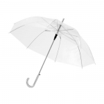 Durchsichtiger Regenschirm bedrucken Farbe weiß 1