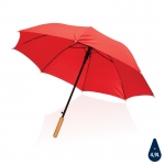 Selbstöffnender, recycelter Regenschirm Farbe rot 2
