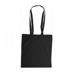 Taschen aus farbiger Baumwolle mit langen Henkeln, 105 gr/M2 Farbe schwarz 7