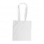 Taschen aus farbiger Baumwolle mit langen Henkeln, 105 gr/M2 Farbe weiß 1