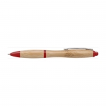 Klassischer Holzkugelschreiber Farbe rot 3