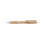 Klassischer Holzkugelschreiber Farbe weiß 1