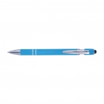 Kugelschreiber Alu Even | Blaue Tinte farbe hellblau erste Ansicht