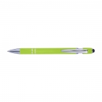 Kugelschreiber Alu Even | Blaue Tinte farbe hellgrün erste Ansicht