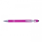 Kugelschreiber Alu Even | Blaue Tinte farbe rosa erste Ansicht
