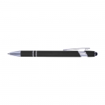 Kugelschreiber Alu Even | Blaue Tinte farbe schwarz zweite Ansicht