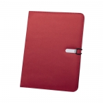 Bedruckte Konferenzmappe mit Notizblock Farbe rot 1