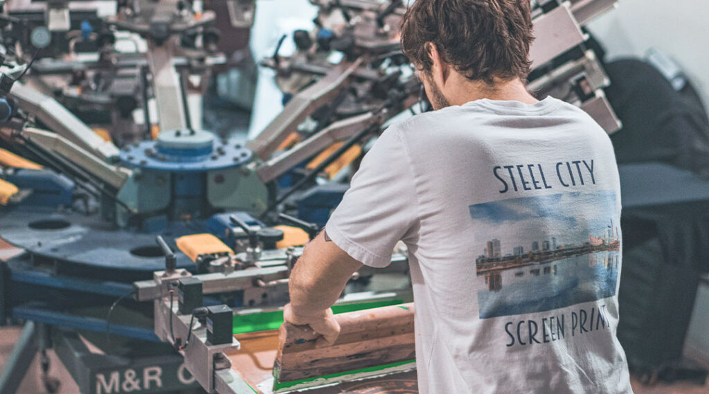 Textildruck Maschine Druckerei