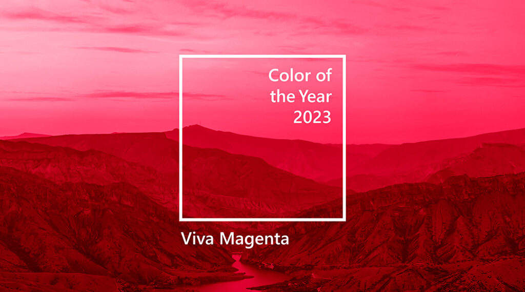 Farbe des Jahres 2023 Magenta