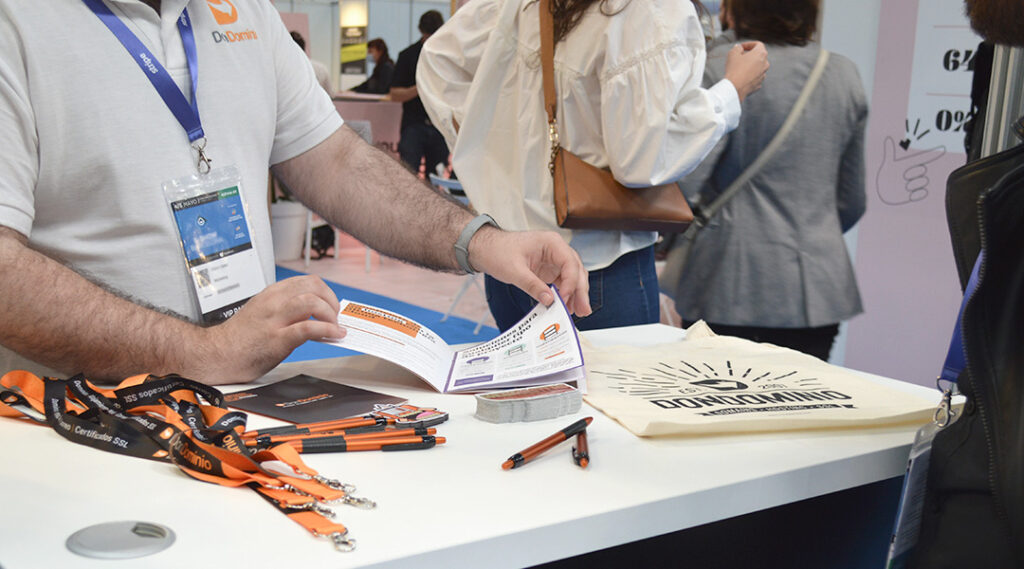 Messestand mit Werbeartikel