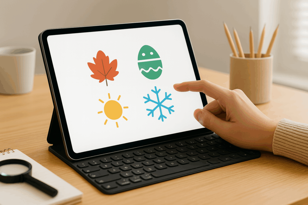 Saisonales Marketing verschiedene Jahreszeiten