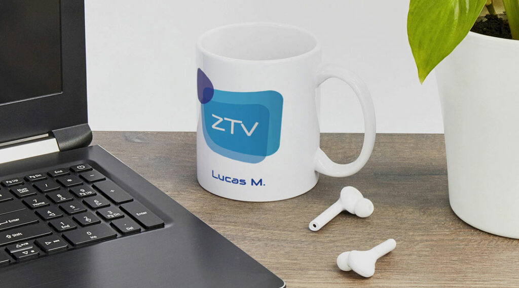 Tasse mit Logo und Name