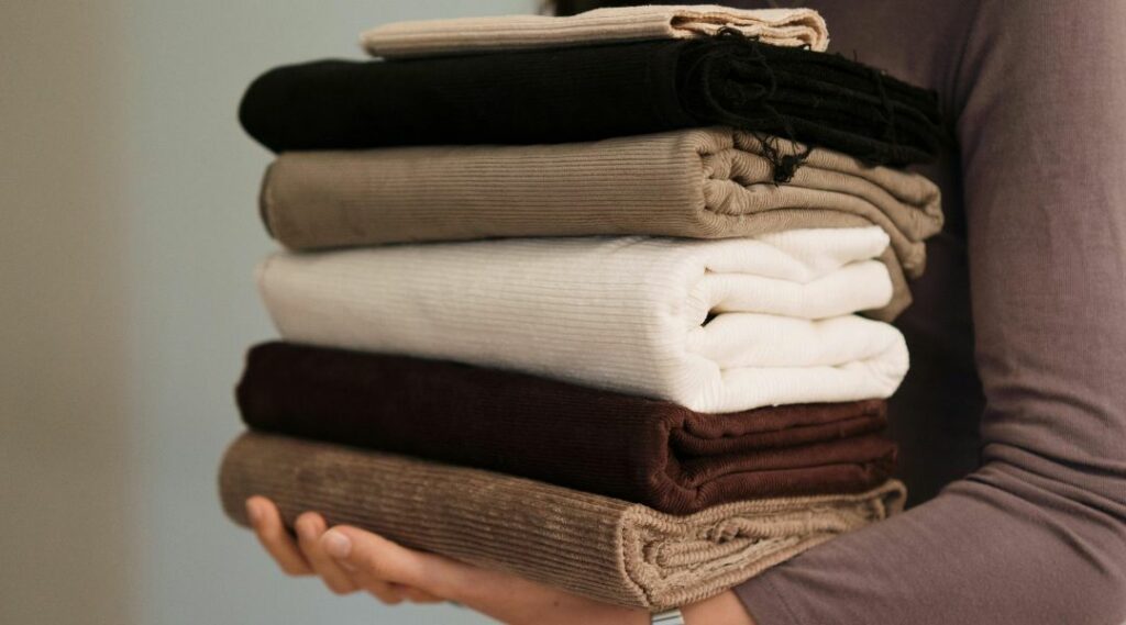 Textile aus Korduroy