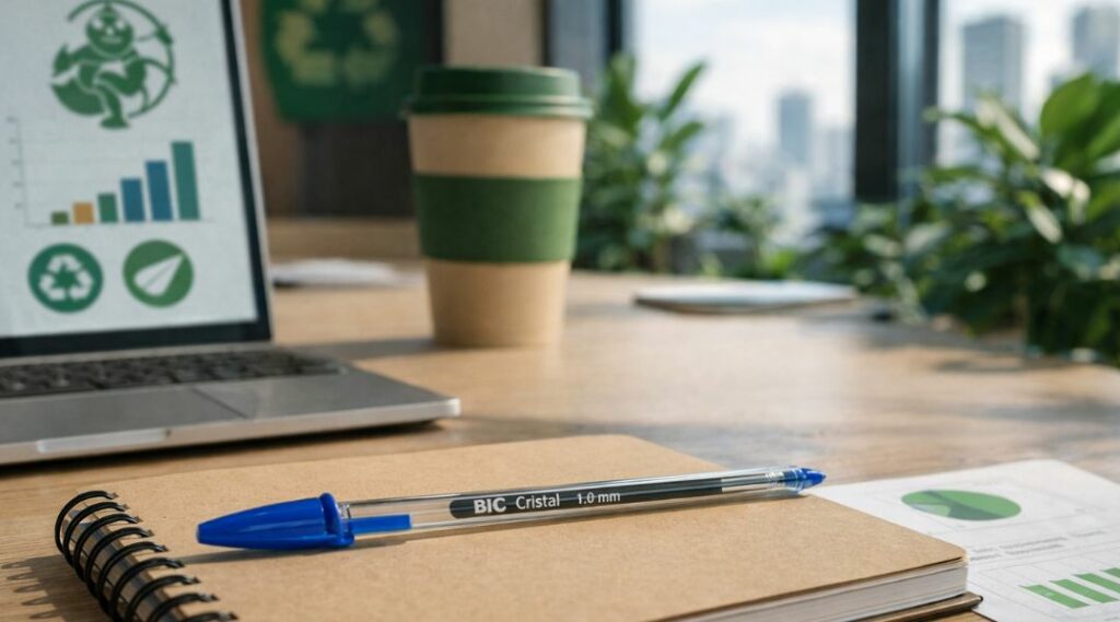 Blauer BIC Kugelschreiber