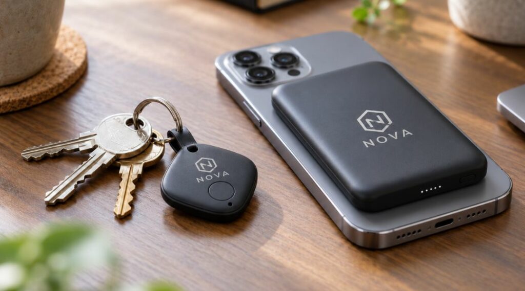 Technische Werbeartikel, Bluetooth-Tracker, kabellose Powerbank