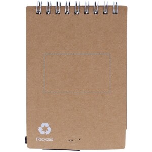 Druckposition back notebook mit tampondruck