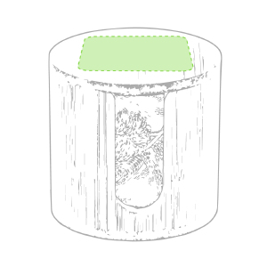 Zentriert auf dem Deckel