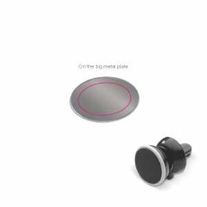 On the big metal plate