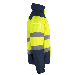 Reflektierende jacke rückseite