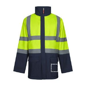 Reflektierende jacke rückseite