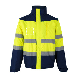 Reflektierende jacke rückseite