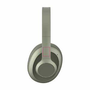 links auf dem Kopfbügel