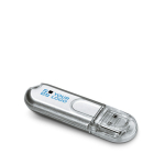 Günstiger USB-Stick aus transparentem Kunststoff als Werbemittel farbe silber