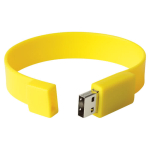 Bedrucktes USB-Armband aus Silikon als Werbegeschenk farbe gelb
