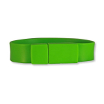 Bedrucktes USB-Armband aus Silikon als Werbegeschenk farbe grün