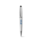 Elegante USB-Kugelschreiber mit USB-Touch-Pointer mit Aufdruck farbe silber