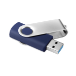 Drehbarer USB-Stick 3.0, mit Metallclip, in vielen Farben erhältlich farbe blau
