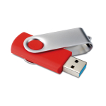 Drehbarer USB-Stick 3.0, mit Metallclip, in vielen Farben erhältlich farbe rot