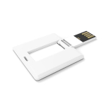 Quadratische USB-Karte in Weiß mit Digitaldruck Design aufbringen farbe weiß