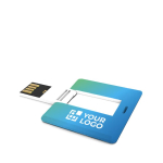 Quadratische USB-Karte in Weiß mit Digitaldruck Design aufbringen farbe weiß