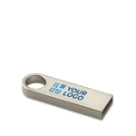Eleganter USB-Stick aus Aluminium, ideal für Lasergravur farbe silber