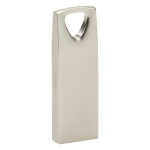Metallischer USB-Stick mit dreieckigem Griff als Werbegeschenk farbe mattsilber