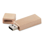Bedruckbarer USB-Stick aus Holz, Deckel mit Magnetverschluss für Messe farbe heller holzton
