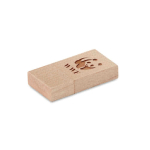 Kleiner USB-Stick aus Holz als hochwertiges Werbemittel farbe heller holzton