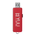 Moderner USB-Stick in 4 Farben mit beleuchtendem Logo farbe rot