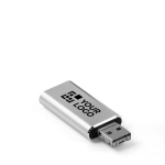 Matt glänzender USB-Stick aus Metall mit Schiebemechanismus farbe silber