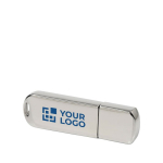 Minimalistischer USB-Stick aus Metall, ideal für Logogravur farbe silber
