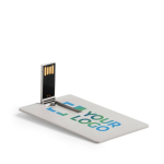 USB-Card im extra flachen Design aus Weizenrohr mit Logo bedrucken farbe beige