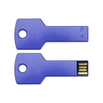 Bedruckter USB-Stick in Schlüsselform mit 3.0-Anschluss farbe blau