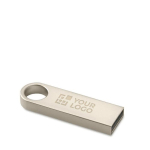 Bedruck- oder gravierbarer USB-Stick aus Aluminium mit 3.0-Anschluss farbe silber