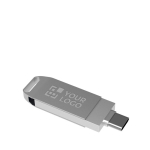 USB-Stick 3.0 als Werbemittel mit Typ-C-Anschluss bedrucken lassen farbe silber