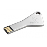 Flacher USB-Stick aus Metall in Schlüsselform als Giveaway farbe silber
