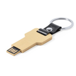 Schlüsselanhänger mit USB-Stick aus Weizenrohr in Schlüsselform farbe natürliche farbe